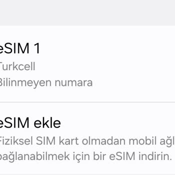 ESIM Aktif Olmadığı İçin Normal Arama Ve SMS Kullanamama