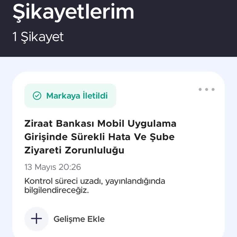 Şikayetvar Şikayetimin Yayınlanmaması Ve Kontrol Sürecinin Uzaması
