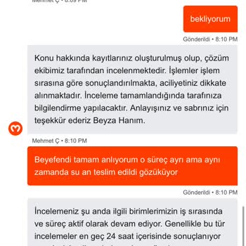 Teslim Edilmeyen Sipariş, Ücret Çekildi Ve İade İstiyorum