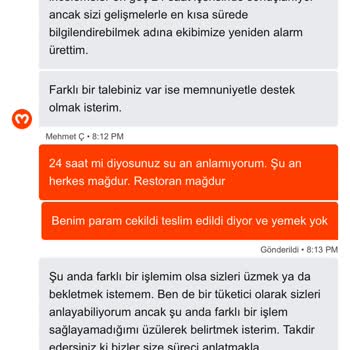 Teslim Edilmeyen Sipariş, Ücret Çekildi Ve İade İstiyorum