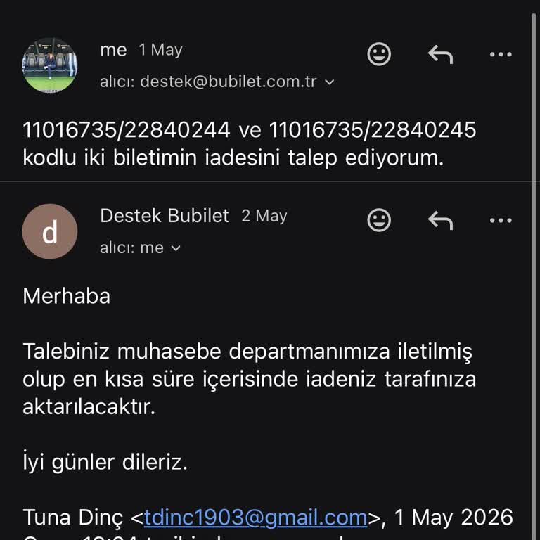 Biletlerim Görünmüyor, 2400 TL İadesi Yapılmadı