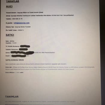 EasyCep'in Söz Verdiği 40.161 TL'yi Ödememesi