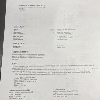 Garanti Kapsamındaki Robot Süpürge İçin Haksız 6.122 TL Tamir Ücreti Ve İade Talebi