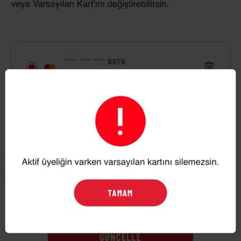 Kredi Kartı Bilgileri Silinemiyor Ve Üyelik İptali Anında Yapılamıyor
