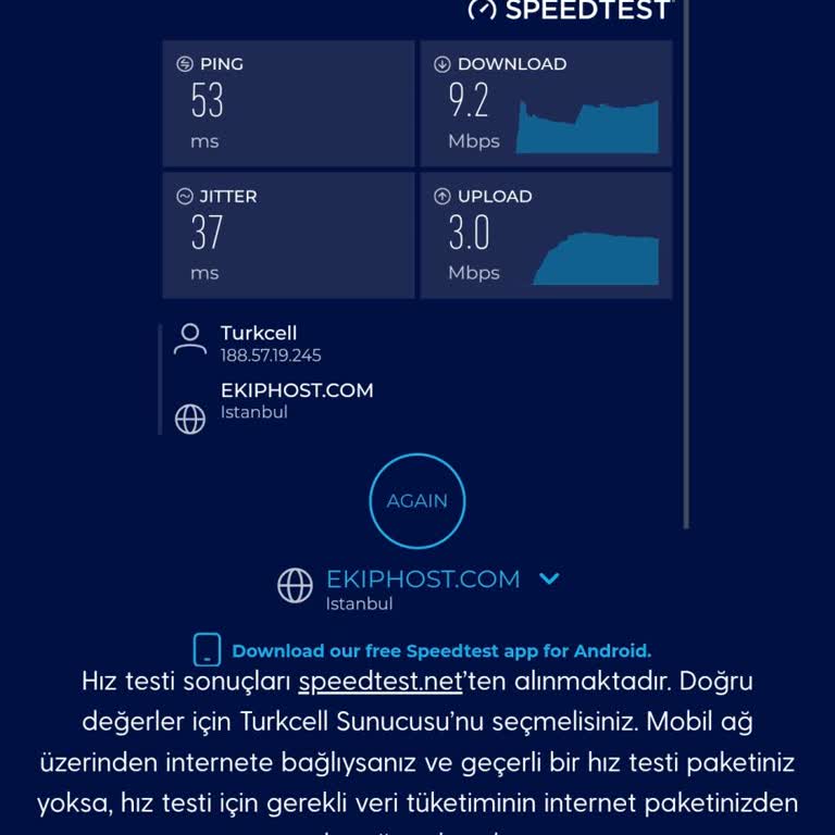 Muradiye'de Turkcell İnternet Hızı Ve Çekim Sorunu Teknik İnceleme Talebi