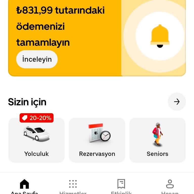 Uber Taksi Kartımdan Çekilen Ücret İadesi Yapılmadı Ve Haksız Borçlandırma