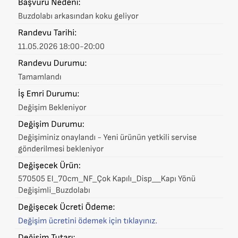 Yanıltıcı Teslim Süresi Ve Ücretli Değişim Teklifine Rağmen Buzdolabı Gelmedi