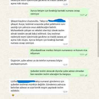 Kurye Tarafından Saygısız Ve Çelişkili Teslimat Tutumu