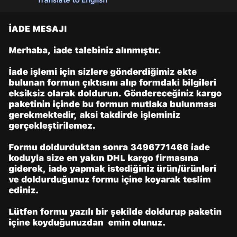 İade Ücreti Geri Ödenmedi Ve İletişim Eksikliği