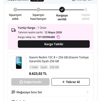 Media Markt Tarafından Gerekçesiz İade Edilen Telefon Siparişlerimin Yeniden Gönderilmesi Talebi