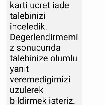 Yüksek Kart Aidatı Kesildi Ve İade Talebim Reddedildi