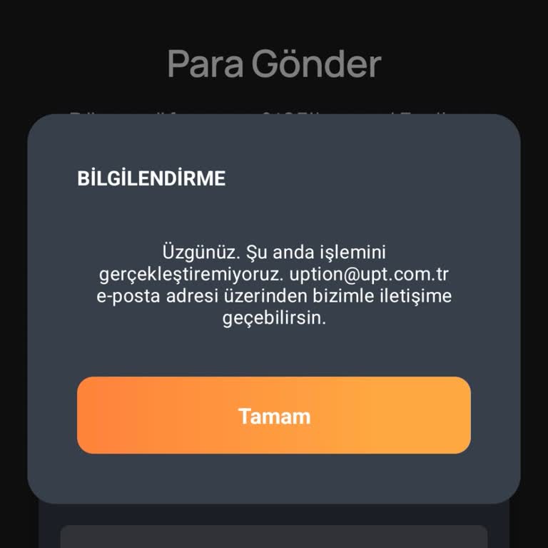 Uption Uygulamasına Giriş Yapamama Ve Para Transferi Sorunu