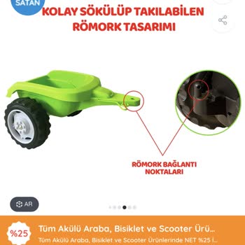 Eksik Römorklu Traktör Oyuncağı Hemen Gönderilsin