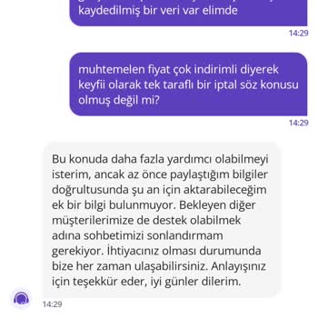 Sipariş Tek Taraflı İptal Edildi, Ödeme Çekildi Ve Destek Yanıtsız