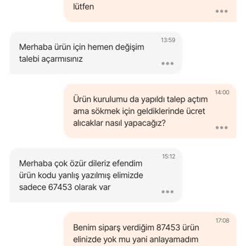 Yanlış Model Ocak Gönderimi Ve İade Sürecinin Uzaması