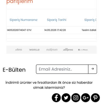 Teslim Edildi Görünen Siparişim Elime Geçmedi Ve İletişim Kurulamıyor