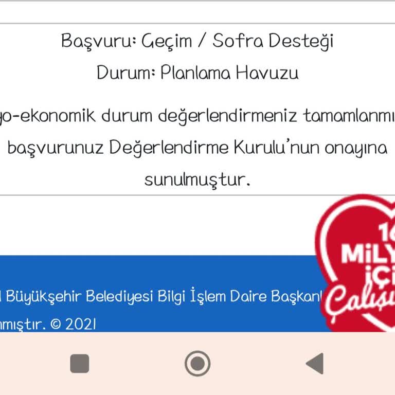 İstanbul Büyükşehir Belediyesi Sosyal Yardım Desteği Almıyorum