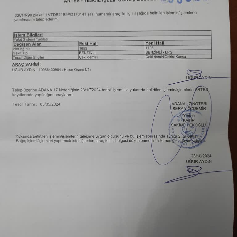 Tüvtürk’te Ağırlık Bilgisi Güncellenmediği İçin Araç Muayenesi Reddedildi