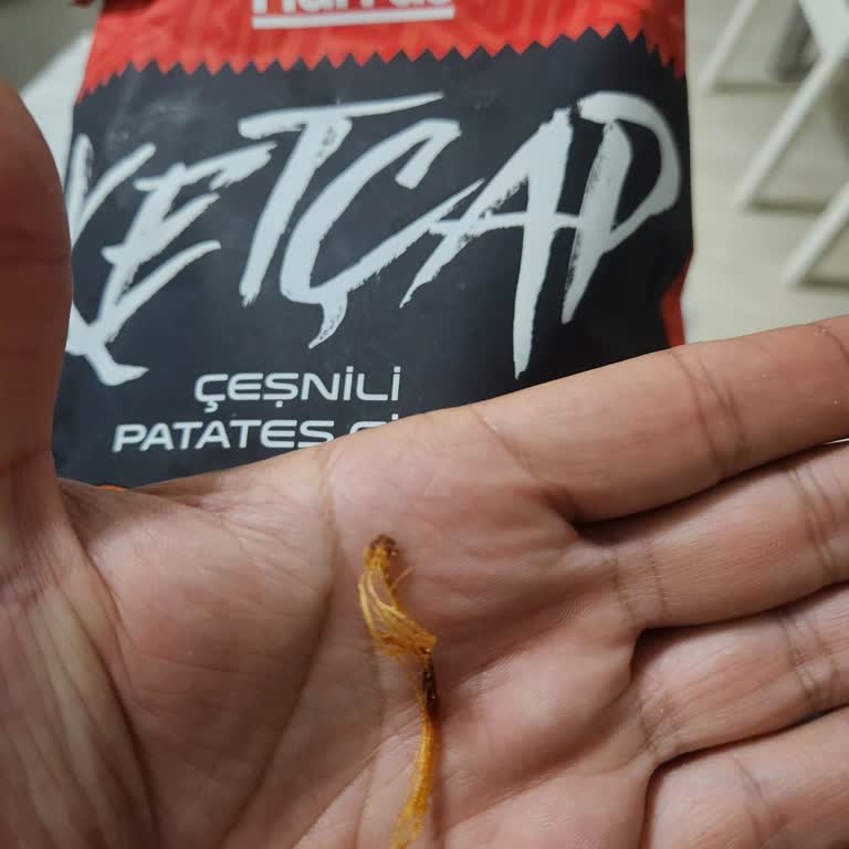 Harras Ketçaplı Patates Cipsinde Martı Tüyü Benzeri Yabancı Madde