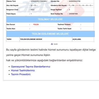 Aras Kargo’da Sipariş Yolda Kaldı, Bilgi Ve Teslimat Yok