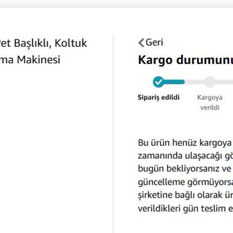Amazon’da Erteli Teslimat Ve Bilgi Eksikliği
