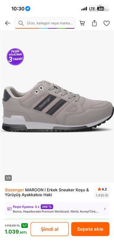 Slazenger Yanlış Renk Ayakkabı Gönderimi Ve Hızlı Çözüm İsteği