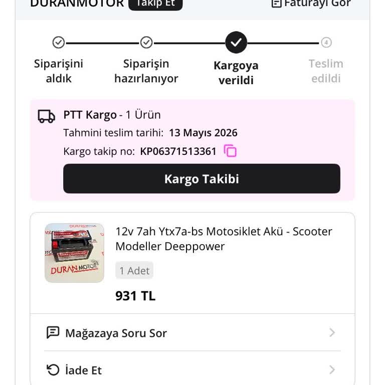 PTT Kargo Gecikmesi Ve İletişim Sorunu