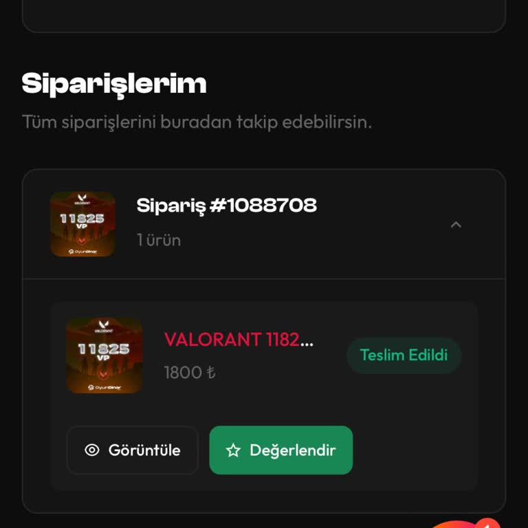 1800 TL'lik VP Alımında 875 VP Verildi, Büyük Fark Ve İade Reddi