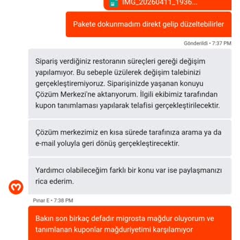 Migros Üzerinden Burger King Siparişlerinde Yanlış Ürün Gönderimi Ve Müşteri İhmaline Karşı Şikayet