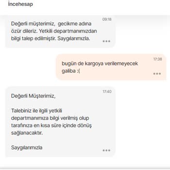 Teslim Gecikmesi Ve İletişimsizlik Nedeniyle Sipariş İptali Ve Hediye Çeki Talebi