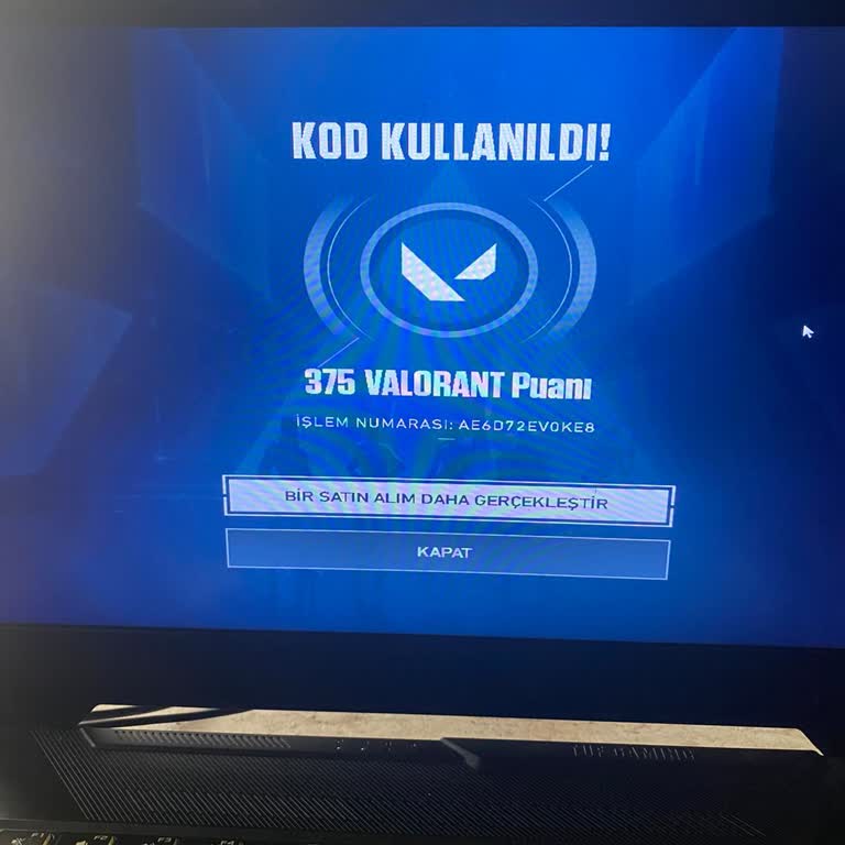 Oyun Dinar Valorant Vp Satın Alımında Eksik Yükleme Ve Yanıltıcı Açıklama