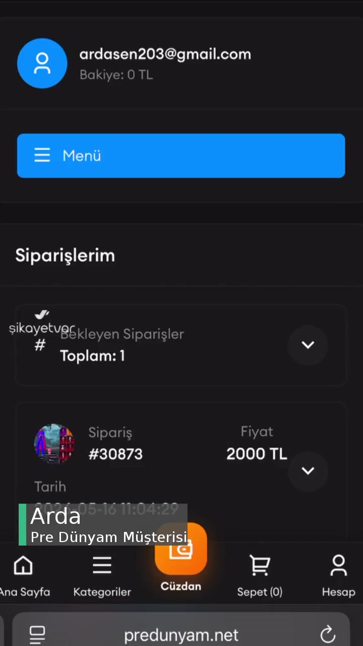 Pre Dünyam Sipariş Süreci! videonun kapak resmi