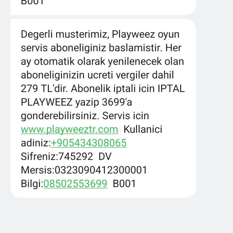Playweez Üzerinden İzinsiz Abonelik Ve 279 TL İade Talebi