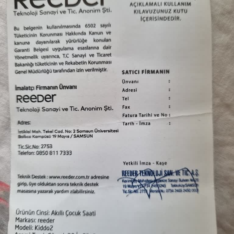 Reeder Garanti Uzatılmış Saatin Ses Arızasında Ücretsiz İnceleme Reddi