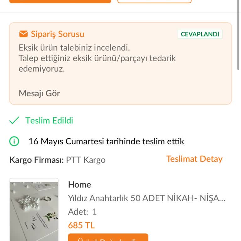 Emtory Home Eksik Gönderim Kabul Edilmemekte Ve Mağduriyetim Giderilmemektedir