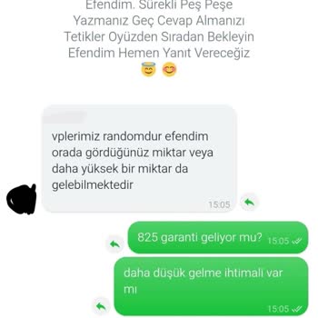 Yanıltıcı VP Paketi Ve Eksik 825 VP İadesi Talebi