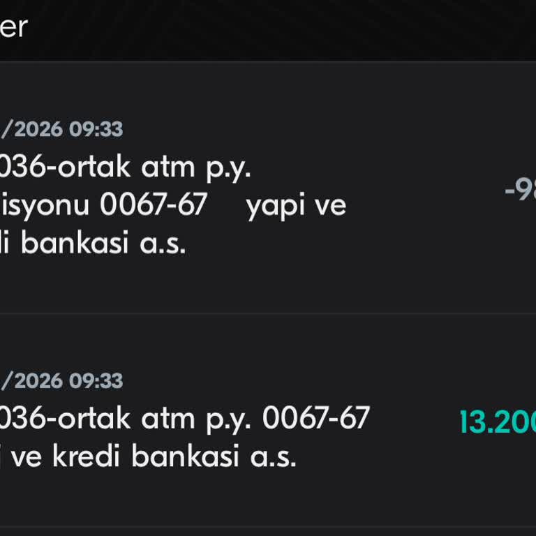 ATM Ücret Bilgisi Verilmeden Kesilen 98,36 TL Ücretinin İadesi Ve Açık Bilgilendirme Talebi