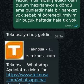 Siparişim 11 Gün Hazırlanıyor Aşamasında Kalıyor, Destek Yok