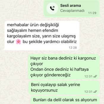 Siparişim Gönderilmedi, Sürekli Oyalama Ve İade Reddi