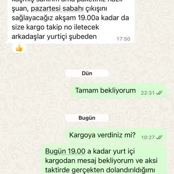 Siparişim Gönderilmedi, Sürekli Oyalama Ve İade Reddi