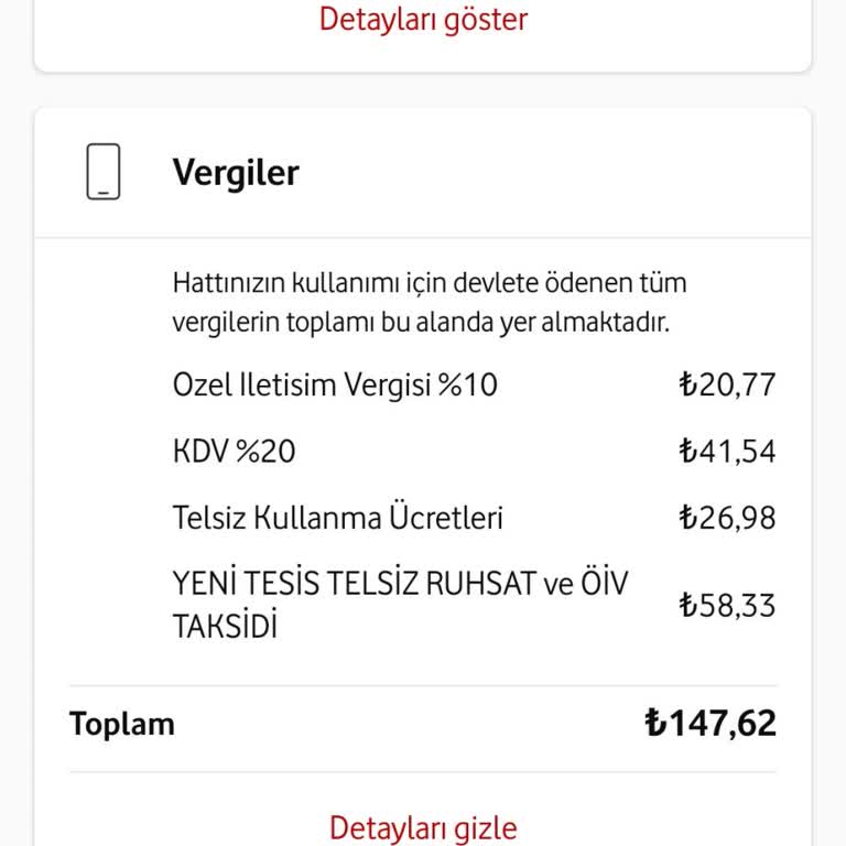 Vodafone Hattımda Haksız Yeni Tesis Vergisi Tahsilatı
