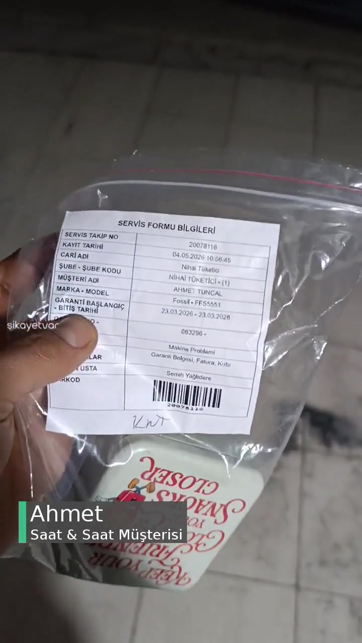 Saat & Saat Garanti Sorunu! videonun kapak resmi