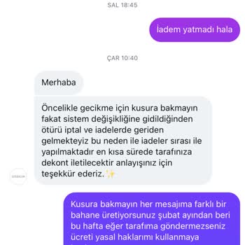 Teslim Edilmeyen Sipariş Ve İade Sürecinin Uzaması