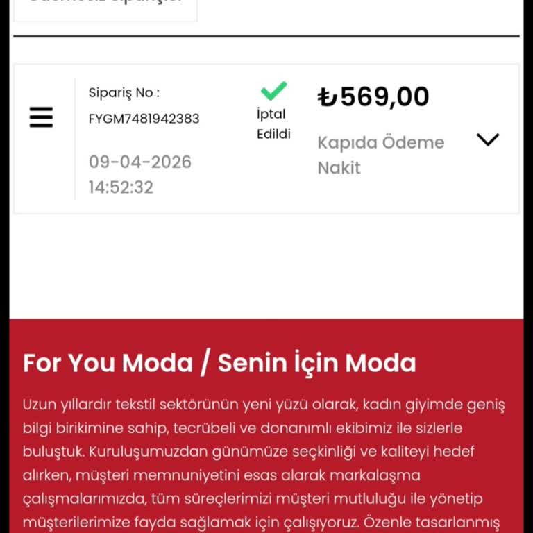 600 TL Ödeme Yaptım, Ürün Gelmedi Ve İade Alamadım