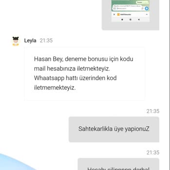 Telegram Üzerinden Yanıltıcı Bonus Söz Verilmesi Ve Hesabın Kapatılamaması