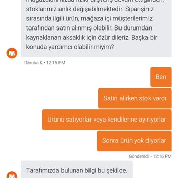 Migros Sanal Market’te Stok Hatası Nedeniyle Sipariş İptali Ve Mağduriyet