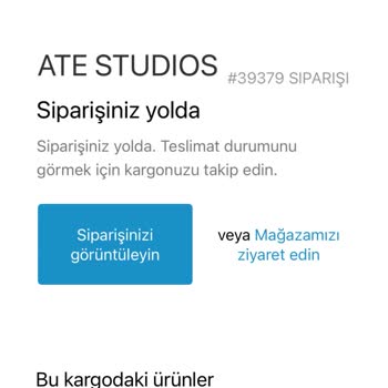 Ate Wear Siparişimde Kargo Takibi Yok Ve Cevap Gelmedi