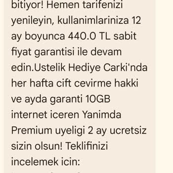 Vodafone Yanımda Uygulamasındaki Ani Fiyat Zammı Ve Yanıltıcı 440 TL Sabit Fiyat SMS’i