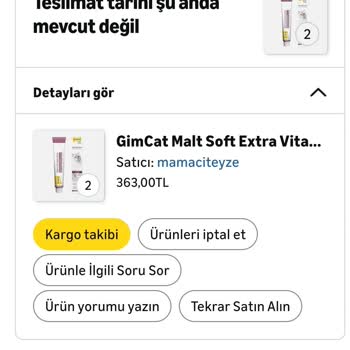 Amazon’da Kedi Ürünüm Kargoya Verilmedi, İptal Ve İade İmkansız