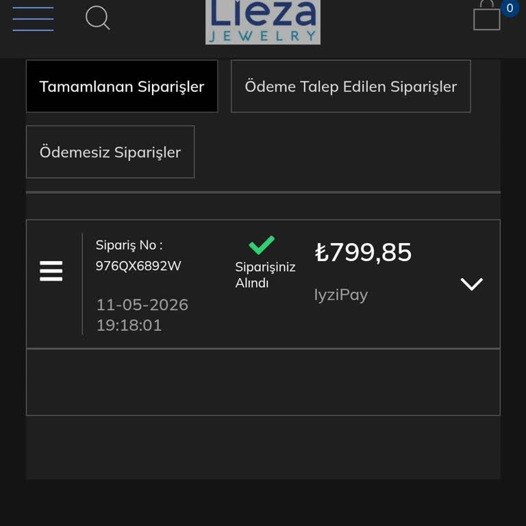 Lieza Jewelry Siparişim Kargoya Verilmedi, İade Talebi Ve Yanıtsızlık